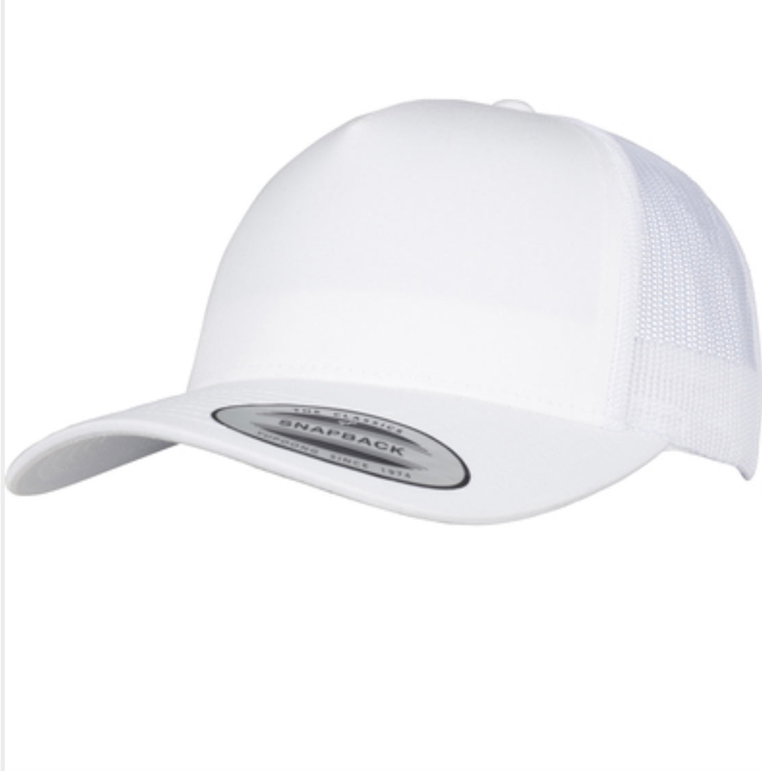 5 - Panel Retro Trucker Hat (White)