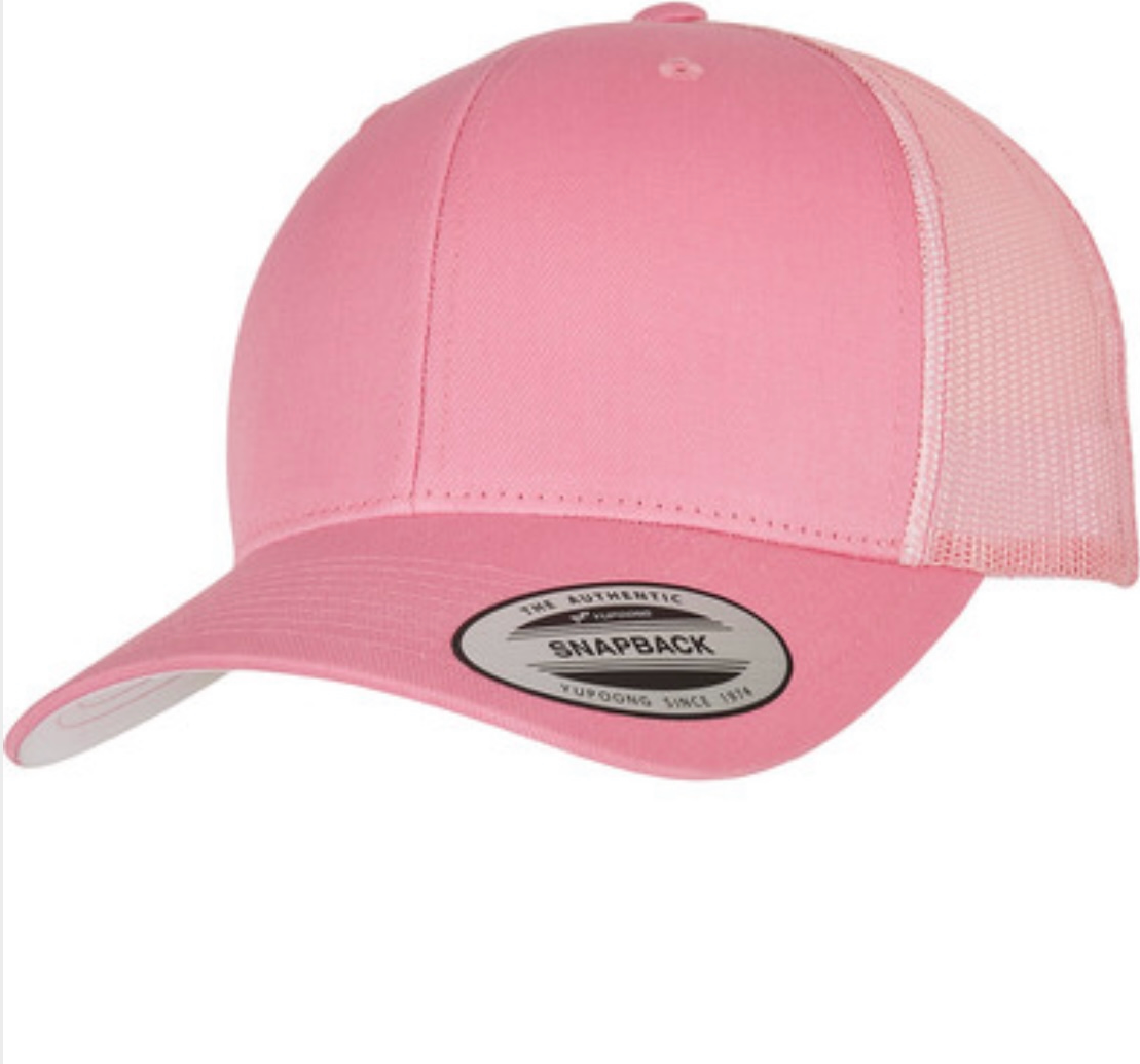6 - Panel Retro Trucker Hat (Pink)
