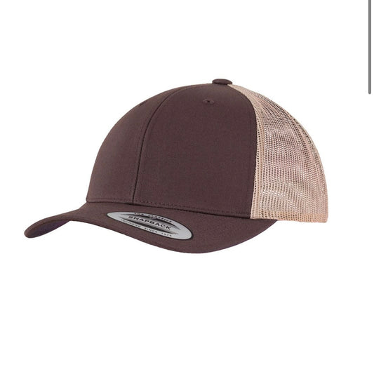 6 - Panel Retro Trucker Hat (Khaki)